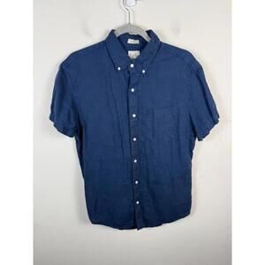 J Crew Baird McNutt Irish Linen Shirt Medium Short Sleeve